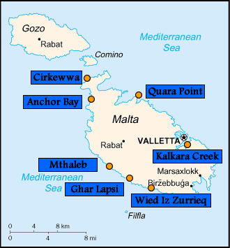 Tauchplätze auf Malta