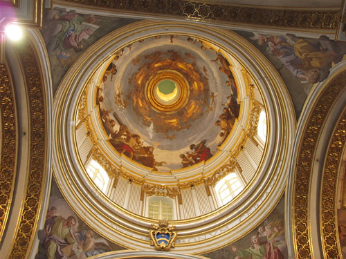 Kuppel in der Kathedrale, St. Peter & Paul, in Mdina. 